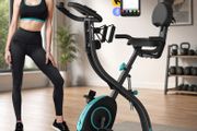 4 IN 1 Full-Body Exercise Bike Multifunctional Foldable Exercise Bike Exclusive APP for Customizable Plans, 16-Level Magnetic Resistance Folding Stationary Exercise Bike, 300lbs Capacity &amp; Upgraded Comfort Seat Cushion