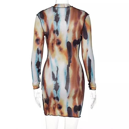 Multi tie dye dress