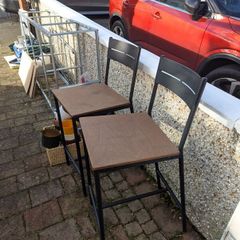 Free shed clear out. Shelves, chairs, paint, stripper, painting tools, flower pots, brackets.