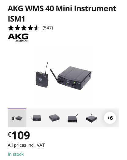 AKG Instrument Wireless System (No offers below asking price)