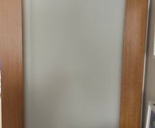 Smoked glass internal doors pair