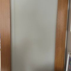 Smoked glass internal doors pair