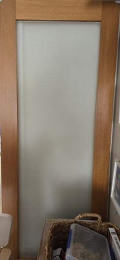 Smoked glass internal doors pair