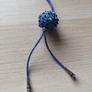 Blue Long Crochet Beaded handmade necklace Image 2