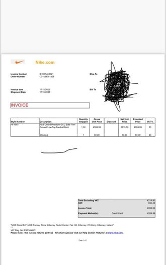 Nike phantom united boots size uk 9 with receipt