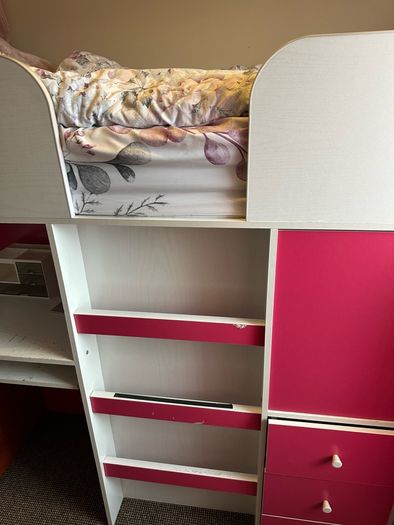 High sleeper bed with storage