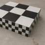 Black & White Checkerboard Plinth Display Pedestal Image 2