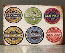Mr Zogs sex wax Tin Metal sign
