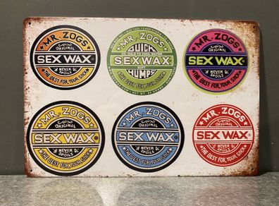 Mr Zogs sex wax Tin Metal sign