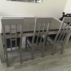 Dining table and chairs