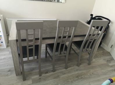 Dining table and chairs