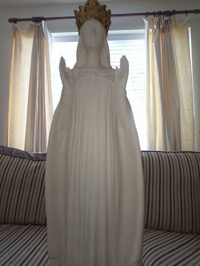 large 24 inch statue of our lady of knock suitable for indoor and oitdoor use.made of fibreglass