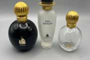 3 x Vintage Lanvin Arpege Empty Perfume Bottles
