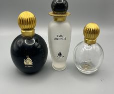 3 x Vintage Lanvin Arpege Empty Perfume Bottles