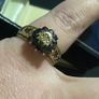 9ct gold sapphire and diamond ring. Image 4