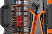 Crimping Tool Set,Crimper Plier Set,Ferrules Crimper Plier 0.5-10mm Squared (AWG 20-8),with 1350 Piece Insulated Bootlace Ferrules and Uninsulated Bootlace Ferrules