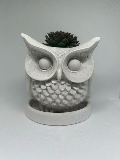 Handmade Concrete Owl