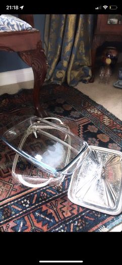 Beautiful silver serving dish