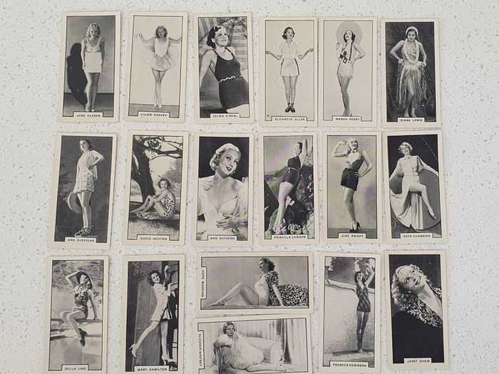 Vintage Real Photo Cigarette Cards Modern Beauties Actresses