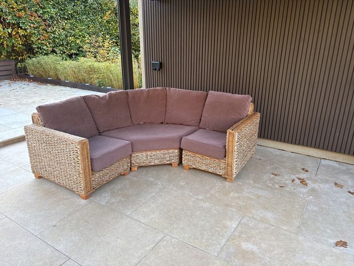 L corner wicker sofa set