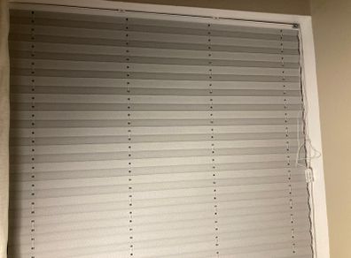 2 x grey Pleated blinds
