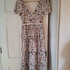 Folkster "Ada" floral ivory midi dress