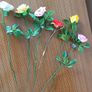 Vintage Aynsley porcelain flowers on stems  6pc Image 2