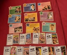 Set of Pop Teaser stickers, quiz cards and facts from Weetabix circa 1983 (full set - very rare to get this complete a set! Duran Duran, Suggs, Tony Hadley etc.))