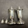 Antique pair of Sterling silver Salt & Pepper shakers Image 8