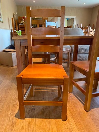 Solid wood table and 4 chairs