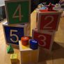 Wooden Numbers and Letters Stacking Boxes with Matching Shapes Image 2