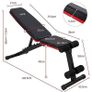 Folding Weight Bench Multifunction Adjustable Recliner Bench Sit-up Ab Abs Home Office, 7 Position Adjustable Backrest, Unisex-Adult Image 4