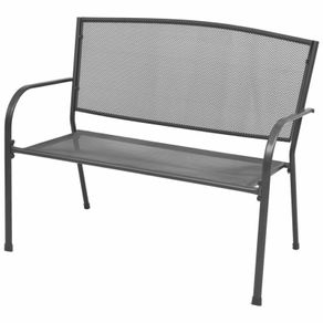 Garden Bench with Armrests Steel  - Free Delivery Nationwide