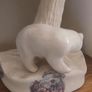 Rare Vintage Gorski Design Porcelain Polar Bear Table Lamp Image 2