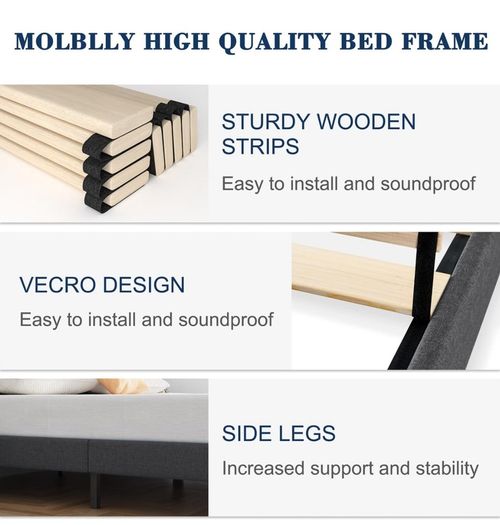 Double Bed Frame Upholstered