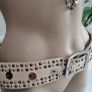 VERA PELLE (Genuine Leather) Boho Studded Belt Image 4