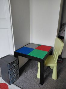Lego table, chair and storage