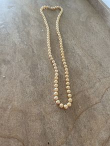 Long old pearl necklace