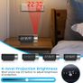 Digital Projection Alarm Clock with 180 Rotatable Projector, Dual Alarm, 12/24H, Snooze, 4-Level Dimmer for Bedrooms Image 5
