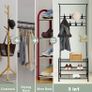 Coat Rack Stand with Shoe Rack and Removable 16 Hooks Free Standing Hall Tree Matte Steel Frame Hat Rack Coat Stand for Storage MULTIPLE COLOURS AVAILABLE (FREE POSTAGE) Image 7