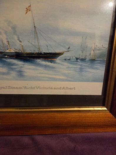 "The Royal Steam Yacht Victoria and Albert" Framed print