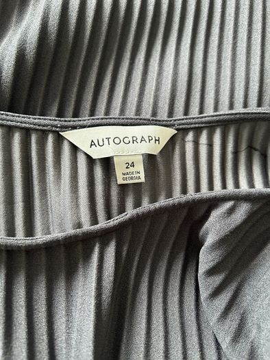 Ladies Long Sleeved Charcoal Grey Pleated Top from Autograph