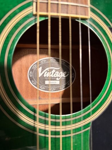 Vintage E400GN Acoustic Guitar Green Sunburst (Late 90s)