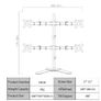 BRAND NEW Quad Four Arm Desk Mount Ergonomic LCD Computer Monitor Bracket Stand Tilt Rotation 17'-32' Screen Support Image 4