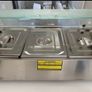 Buffet Food Warmer Stainless Steel 3 Pans with Glass Shield Commercial Countertop Bain Marie 220v Image 3