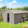 13 x 11ft Large Metal Storage Shed Sliding Doors Image 4