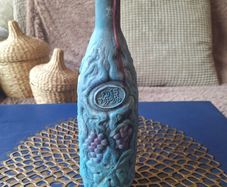Hand Painted 3D Grape Bottle Decor