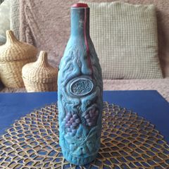 Hand Painted 3D Grape Bottle Decor