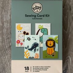 So Crafty Cute Animals Sewing Card Kit 18 Pack