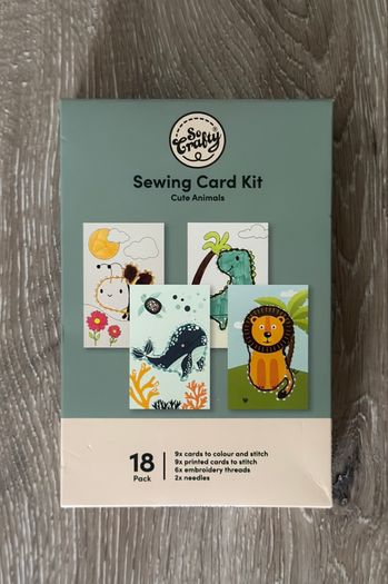 So Crafty Cute Animals Sewing Card Kit 18 Pack